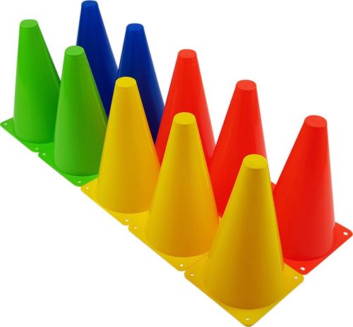 Set de cônes dentraînement Tunturi, 10pcs, 23cm, Multicolore