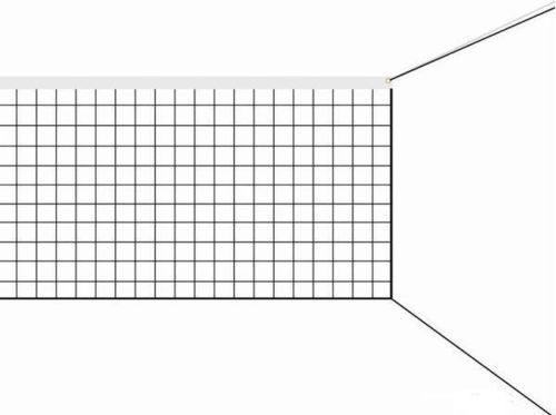 filet de volleyball Ø 1.7 mm. 950X100cm maille 100mm