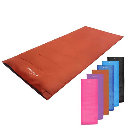 Sac de couchage Oventure SleepPlus - rouge | Sac de couchage 3 saisons | Confortable jusquà 8 °C | Pour le camping, lhébergement et les festivals