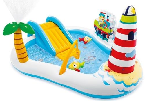 Centre de jeux pour piscine Intex Pêche Fun | Avec toboggan