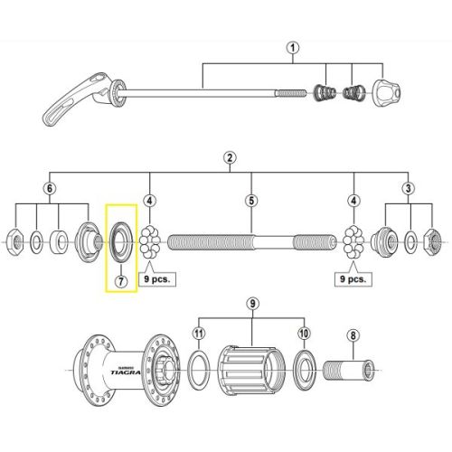 Stofring Shimano Ultegra WH-R501/RS20 Etc