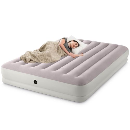 Intex Prestige Mid-Rise - Lit à air pour 2 personnes avec pompe USB