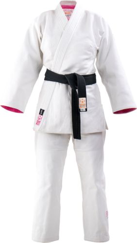 Combinaison de judo Nihon Meiyo Lady Gi | blanc-rose | (Taille : 140)