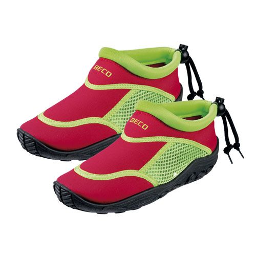 Chaussures deau en néoprène BECO pour enfants, rouge/vert, taille 26