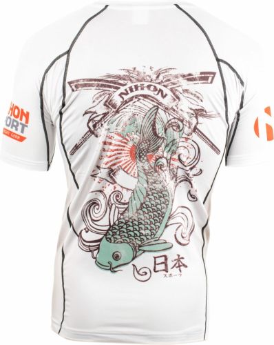 Nihon Thermo Shirt Rashguard Samurai Hommes Blanc Taille S