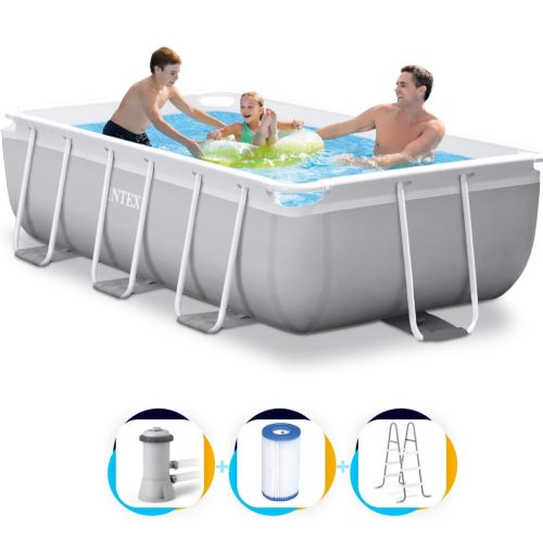 Piscine Intex 300 x 175 x 80 | Rectangle Prism Frame avec filtre pompe