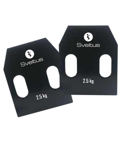 Sveltus Poids pour gilet en acier noir 2.5 Kilo 2 Pièces