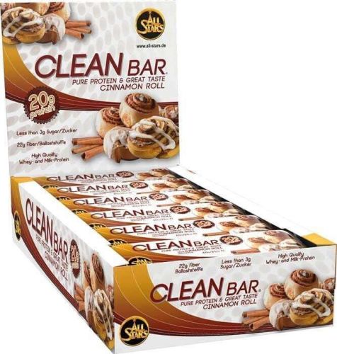 All Stars Clean Bar, 18 barres de 60 g, Cinnamon Roll