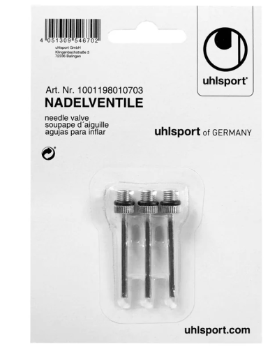 3er Pack uhlsport Nadelventile