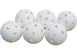 Megaform Set de 6 balles de hockey sur gazon blanc