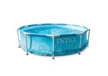 Piscine ronde Intex 305 x 76 | Beachside Metal Frame avec filtre pompe