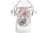 Nihon Thermo Shirt Rashguard Samurai Hommes Blanc Taille S