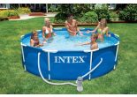 Piscine Intex ronde 366 x 76 | Cadre métallique avec pompe de filtration