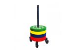 Sveltus Olympic Disc Stacker avec roues - Noir