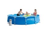 Piscine Intex ronde 366 x 76 | Cadre métallique avec pompe de filtration