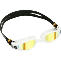 Aqua Sphere Kaiman EXO - Zwembril - Volwassenen - Gold Titanium Mirrored Lens - Wit/Transparent