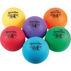 Lot de 6 balles colorées en poly PG 21,6cm