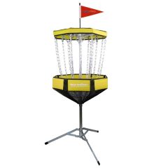 Cible de disc golf portable - Jaune