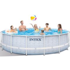 Intex Piscine à cadre Prism Chevron 488 x 122 cm