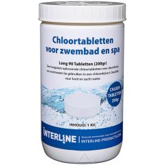 Tablettes de chlore pour piscine | Long90 200grammes/1kg