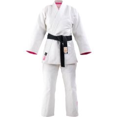 Combinaison de judo Nihon Meiyo Lady Gi | blanc-rose | (Taille : 140)