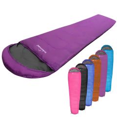 Sac de couchage momie Oventure SleepPlus - violet | Confort jusqu'à 6 °C | Léger et compact | Pour le camping et la randonnée