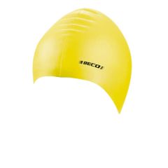 Bonnet de bain BECO, latex, jaune