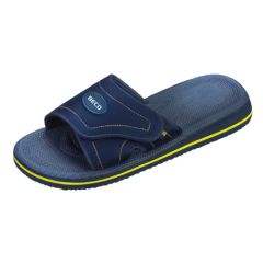 chaussons de bain avec velcro unisexe bleu/jaune taille 46