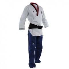 Adidas Poomsae Taekwondo suit Boys White/Light Blue 120cm