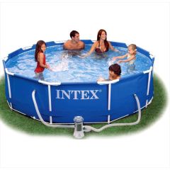 Piscine ronde Intex 305 x 76 | Cadre métallique avec pompe à filtre