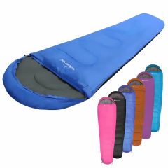 Sac de couchage momie Oventure SleepPlus - bleu | Confort jusqu'à 6 °C | Léger et compact | Pour le camping et la randonnée