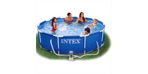 Piscine ronde Intex 305 x 76 | Cadre métallique avec pompe à filtre