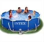 Piscine ronde Intex 305 x 76 | Cadre métallique avec pompe à filtre