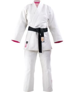 Combinaison de judo Nihon Meiyo Lady Gi | blanc-rose | (Taille : 140)