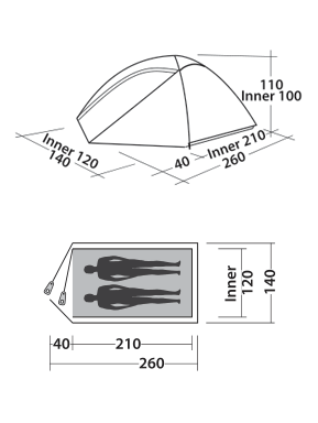 Indeling Meteor 200 tent