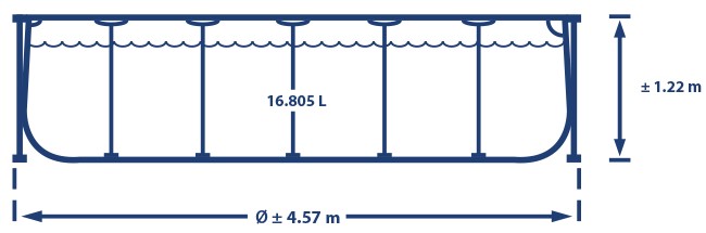 Cadre métallique 457 x 122